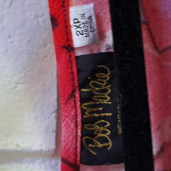 Bob Mackie Red/Pink/Black Floral Short Sleeve Maxi Dress. Size 2 XP - Picture 7 of 9